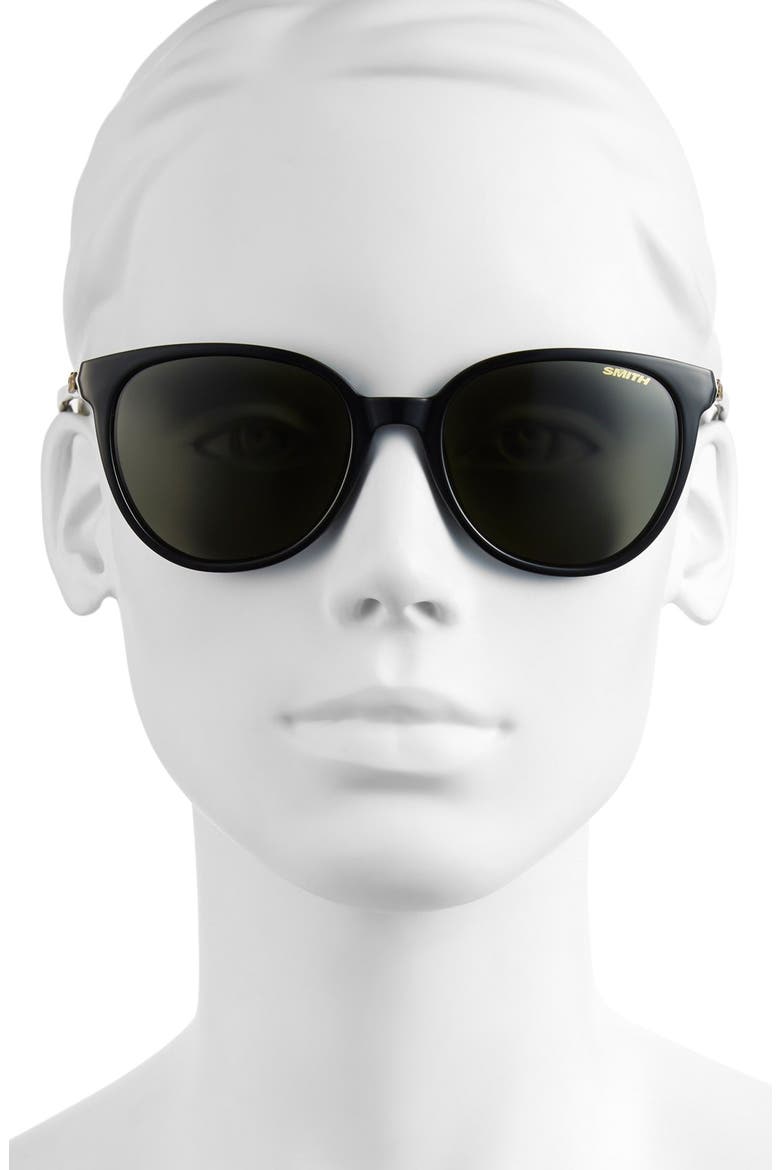 'Cheetah' 53mm Sunglasses, Alternate, color, BLACK/ POLAR GREY/ GREEN