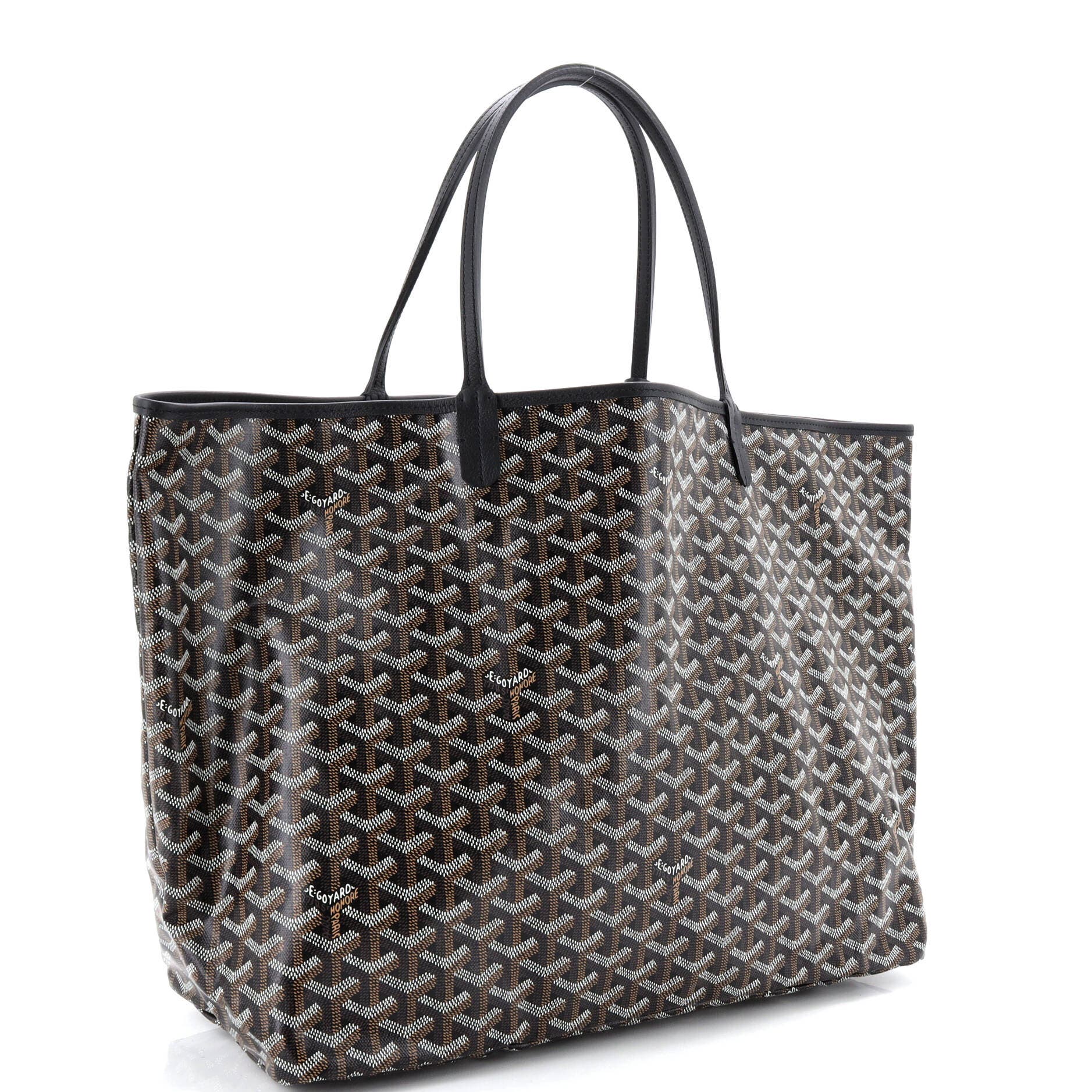 Pre-Owned Goyard Saint Louis Tote Coated Canvas GM, Alternate, color, Black