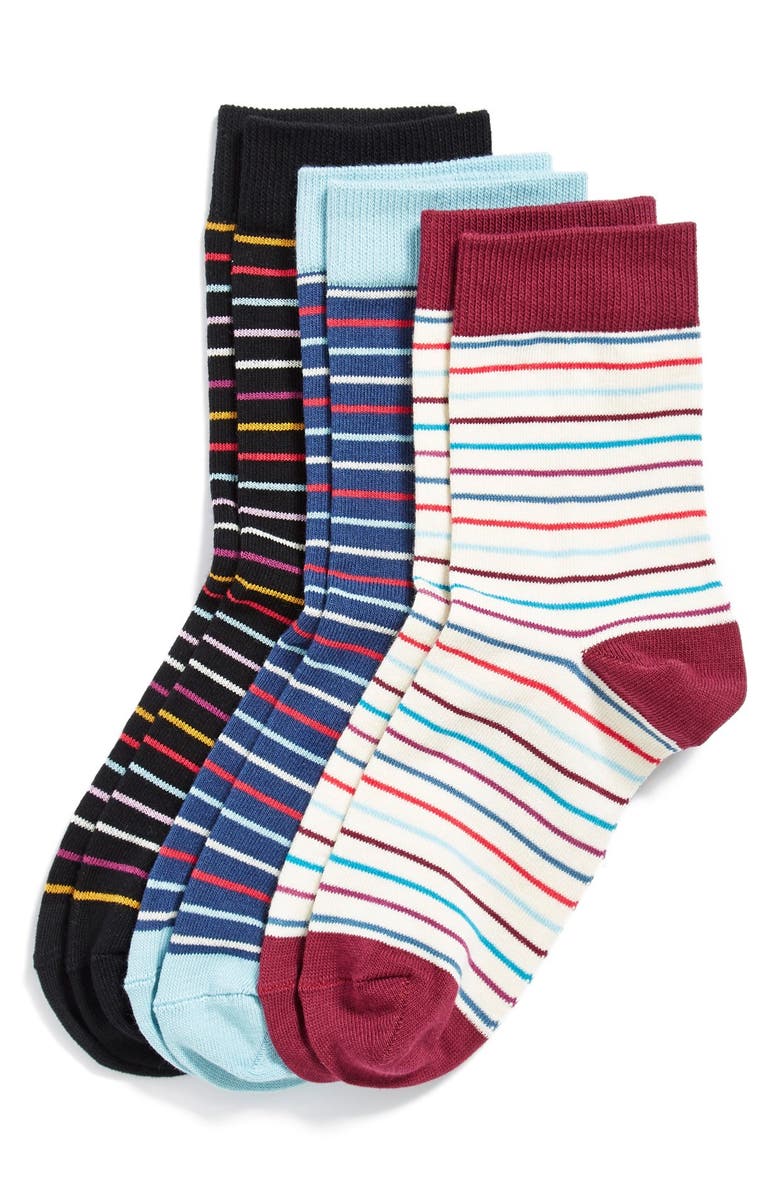 Pact 'Pioneer Stripe' Boxed Organic Cotton Socks, Alternate, color, 