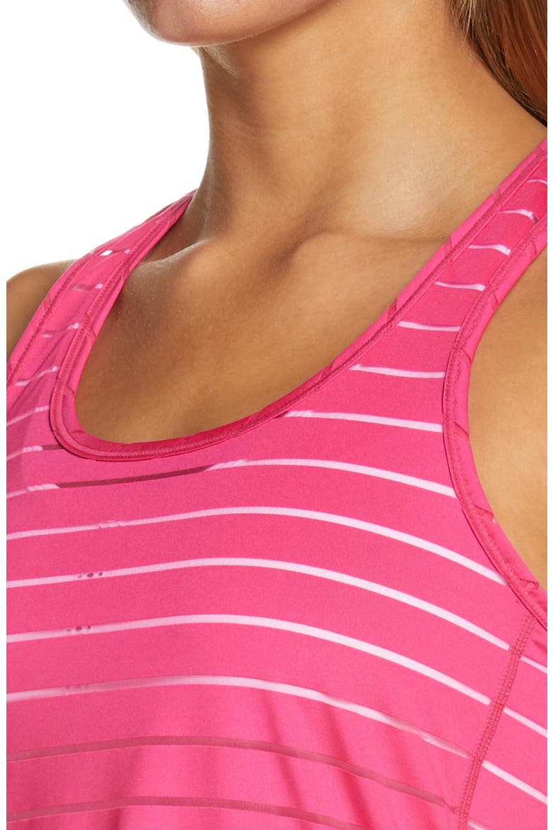 Burnout Stripe Racerback Tank, Alternate, color, PINK ROUGE