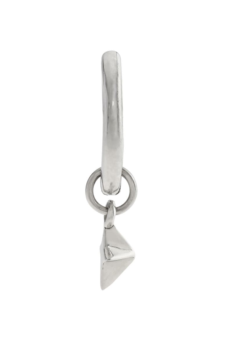 Men's Star Huggie Hoop Earring, Alternate, color, WARM SILVER