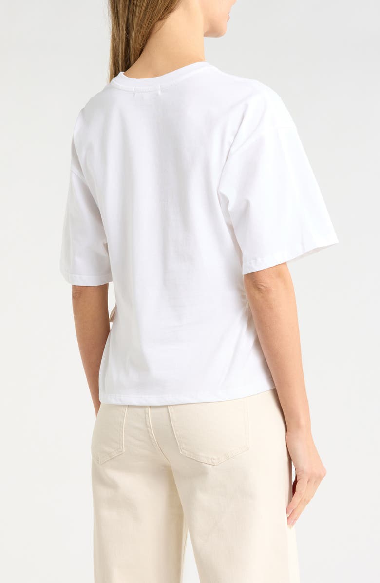 Habitual Side Tie T-Shirt, Alternate, color, Bright White