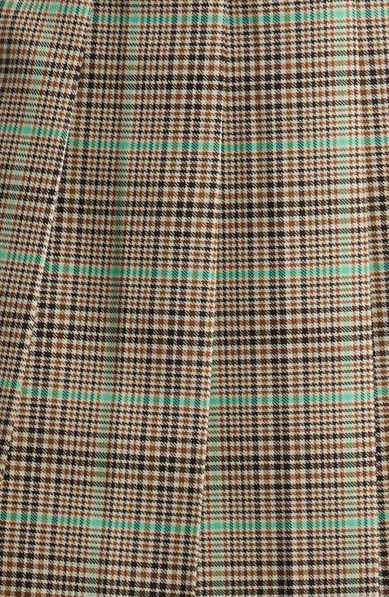 Moncler Plaid Wrap Skirt, Alternate, color, Light Brown