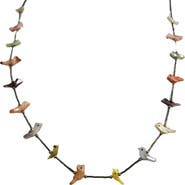 MADISON BEVERLY HILLS Vintage 1970s Mother of Pearl Fetish Bird Necklace