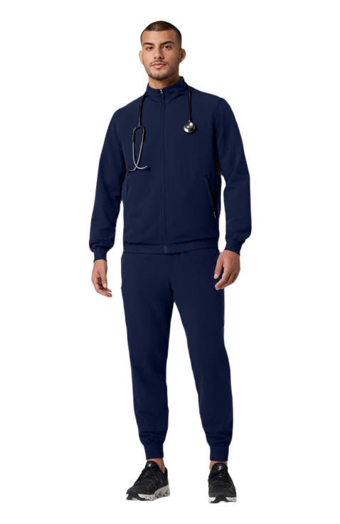 Wolfe Men's 6-Pocket Classic Scrub Jacket