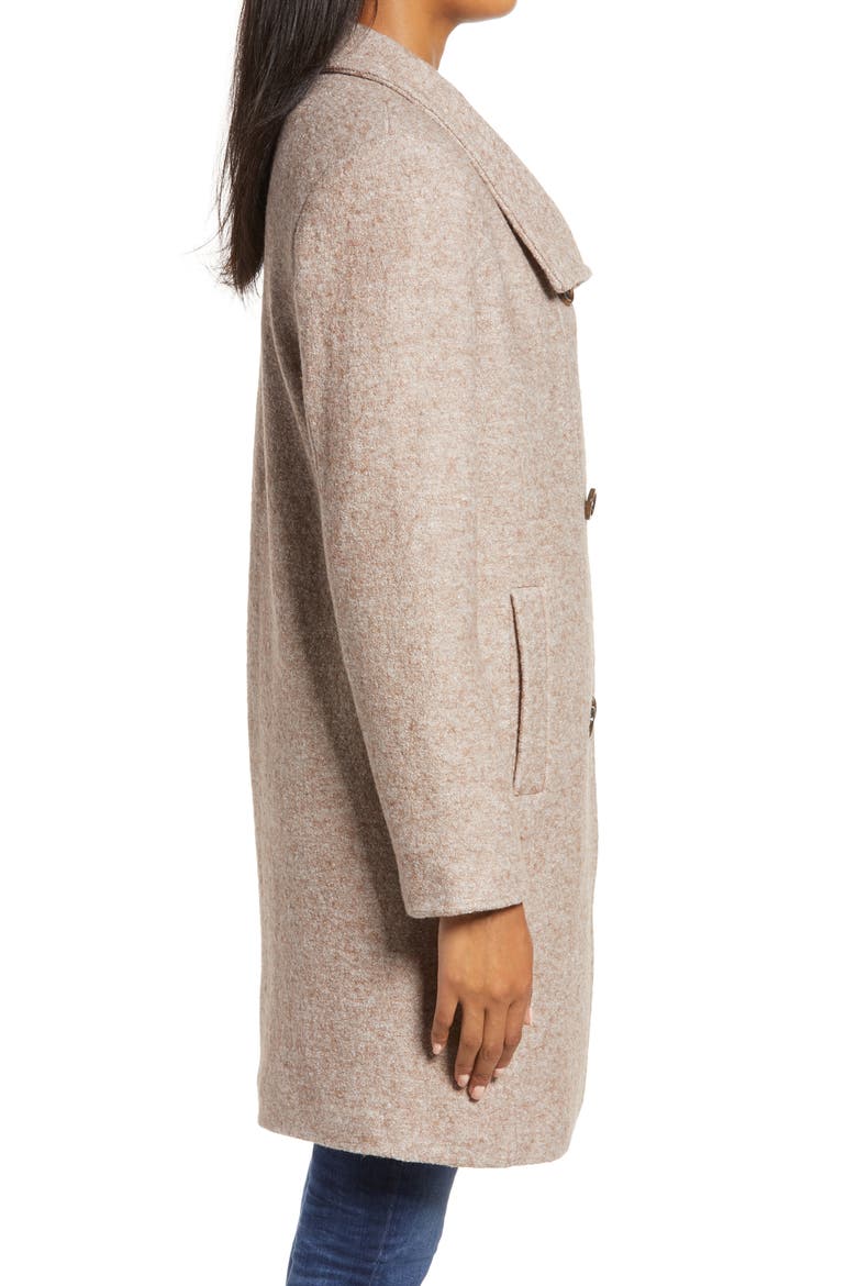 Double Breasted Wool Blend Coat, Alternate, color, TAUPE