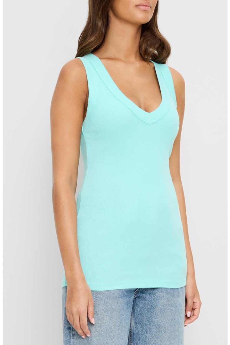 Blanche Side Ruched Tank, Alternate, color, ARUBA