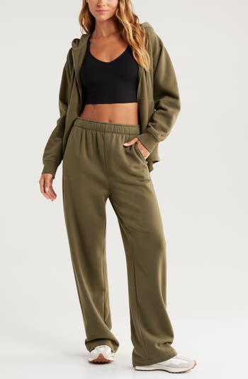 Zella Cloud Fleece Straight Leg Sweatpants Nordstromrack
