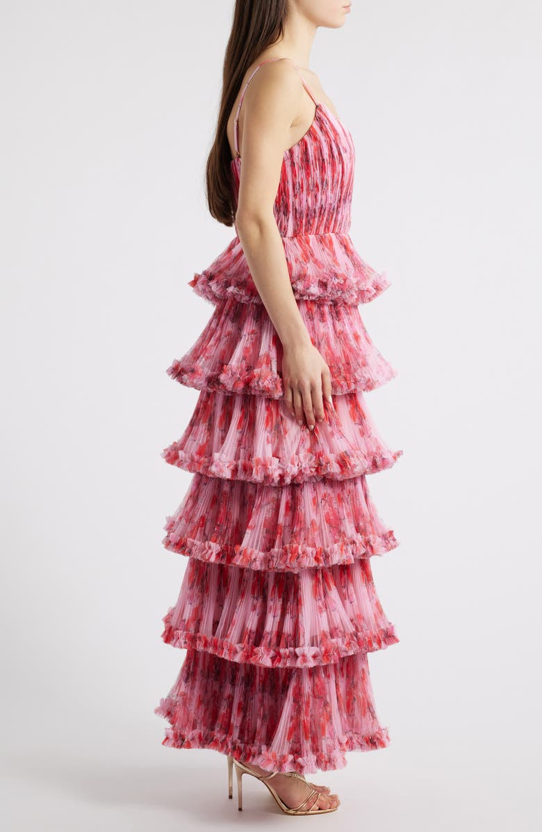 Hutch Plissé Ruffle Tiered Sleeveless Maxi Dress, Alternate, color, 