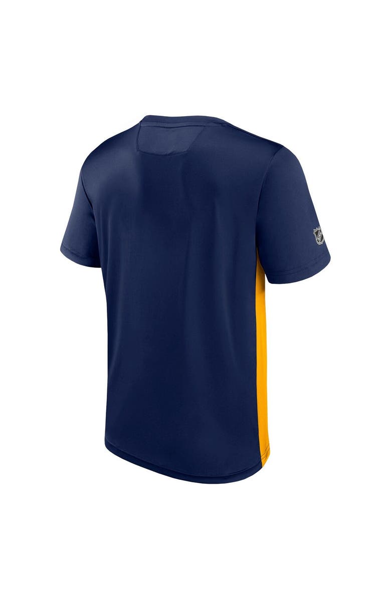 FANATICS Men's Fanatics Branded Navy/Gold St. Louis Blues Authentic Pro Rink Tech T-Shirt, Alternate, color, 