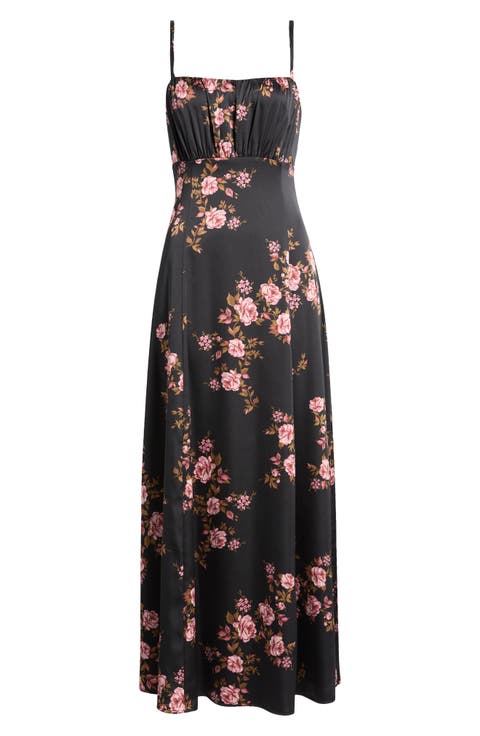 Satin Cocktail Maxi Dress