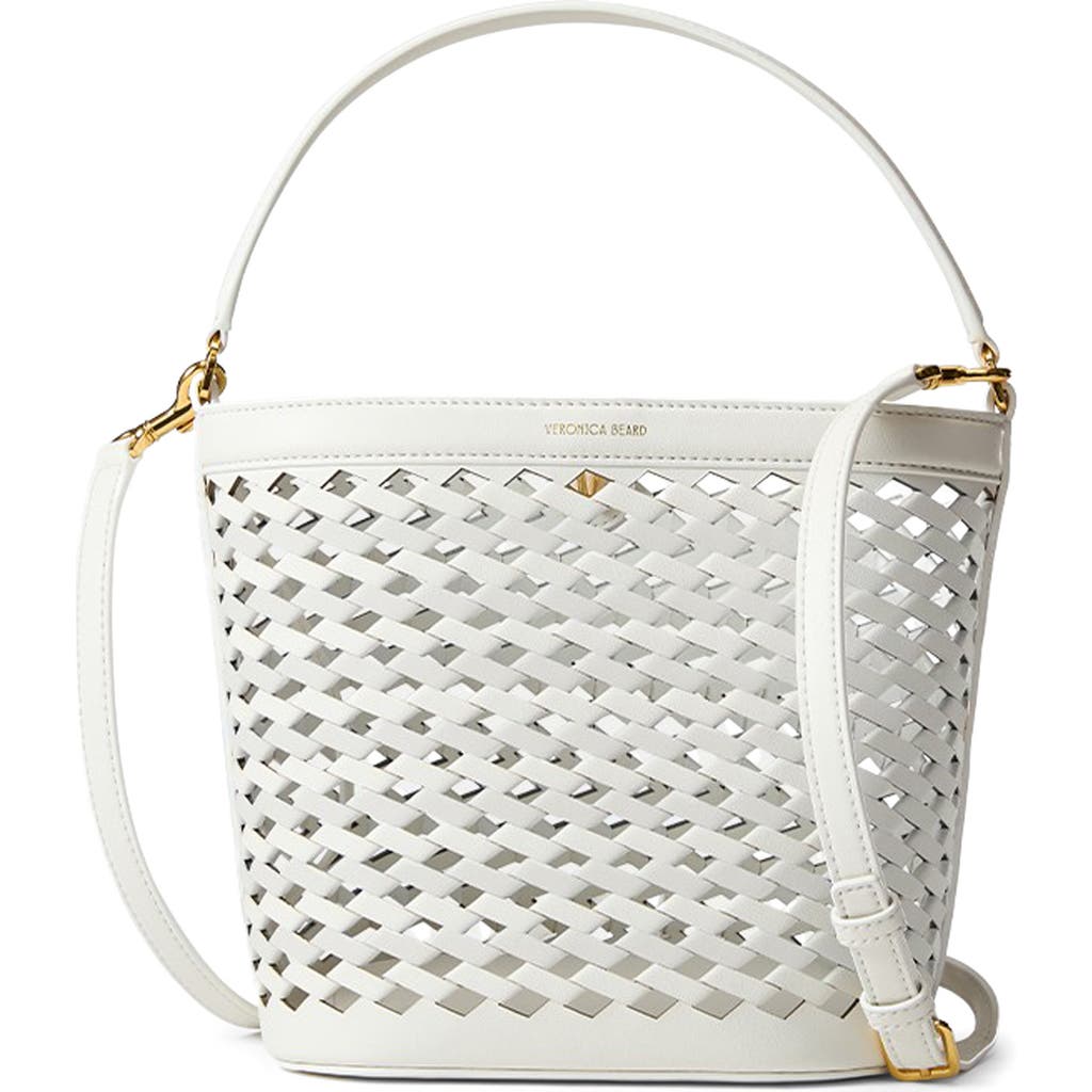 Veronica Beard Small Perforated Leather Bucket Bag