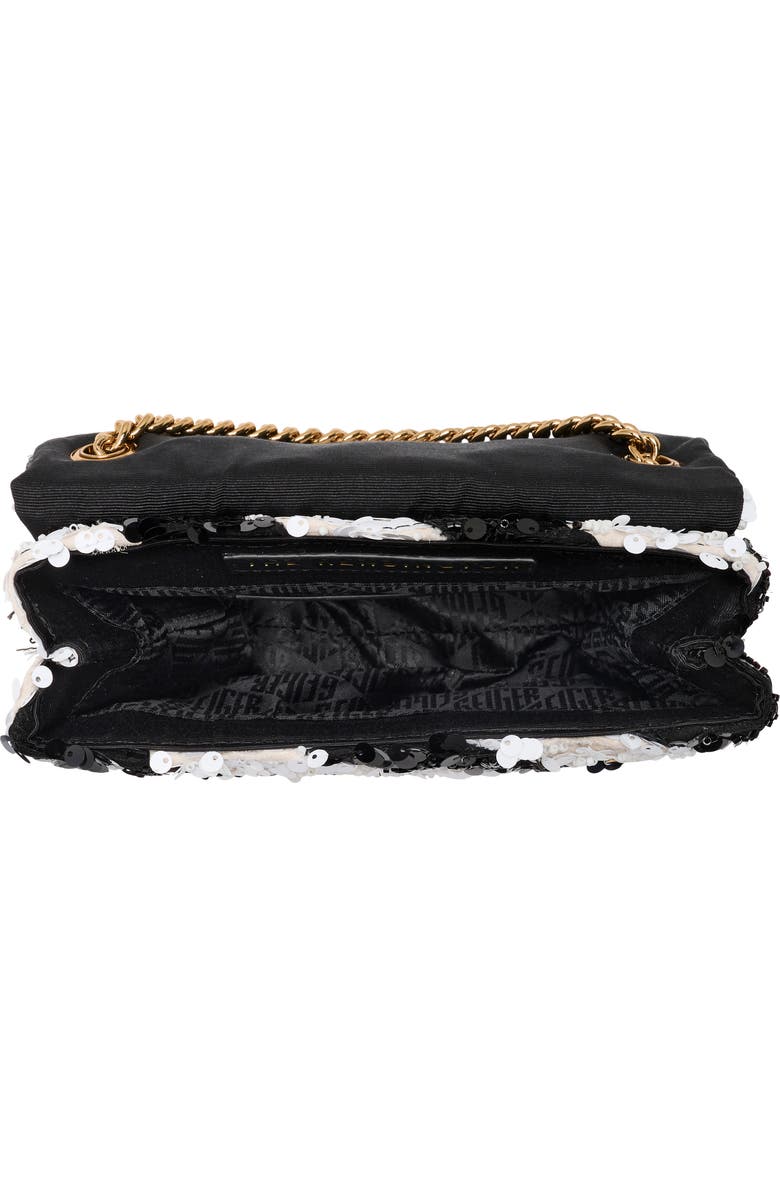 Kurt Geiger London Medium Kensington Sequin Convertible Shoulder Bag, Alternate, color, Black/ White