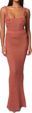 JLUXLABEL Cotta Sea Depths Crochet Maxi Skirt