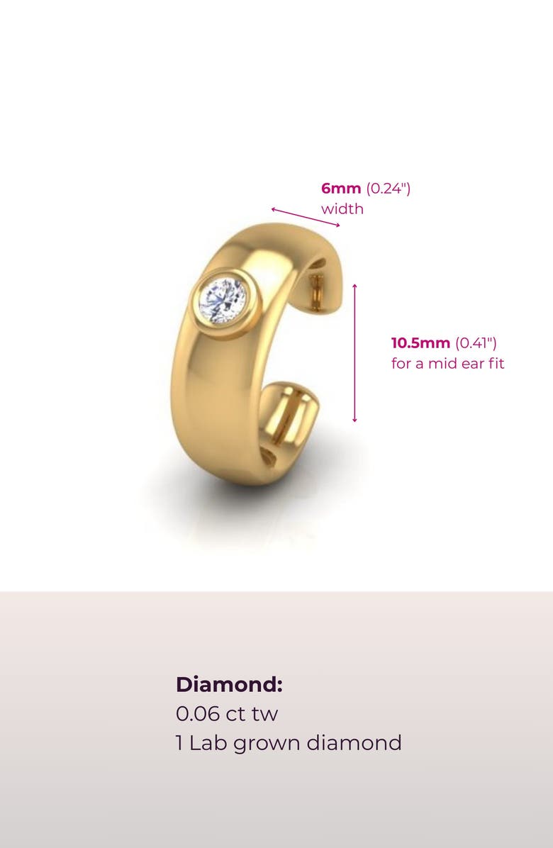 Seed2Stone Wide Cyclops Mid Ear Cuff, Alternate, color, Yellow Gold