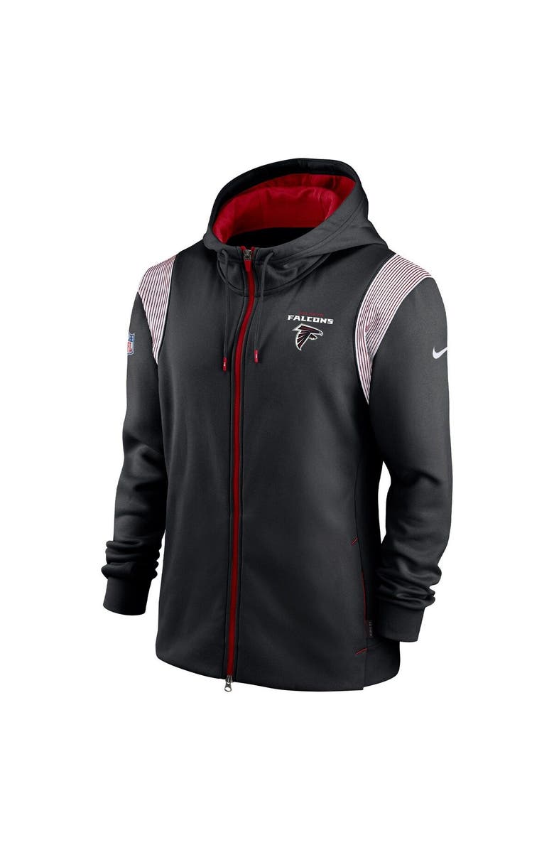 Nike Men's Nike Black Atlanta Falcons Performance Sideline Lockup Full-Zip Hoodie, Alternate, color, 