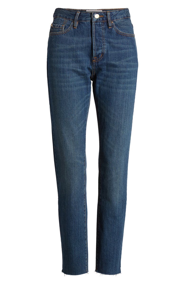 Sézane 1967 - The Brut Sexy Raw Hem High Waist Skinny Jeans, Alternate, color,