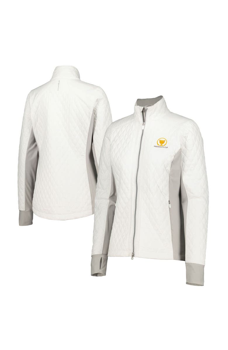 Zero Restriction Women's Zero Restriction White 2024 Presidents Cup Sydney Quilted Full-Zip Jacket, Main, color,