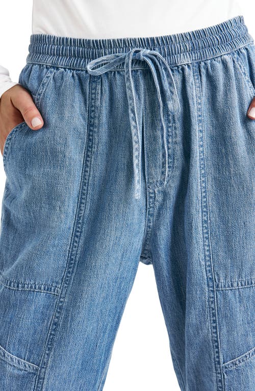 Splendid Shay Tie Waist Chambray Pants In Indigo
