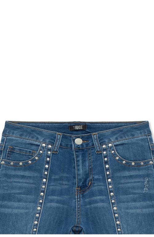 Truce Kids' Studded Flare Jeans In Denim
