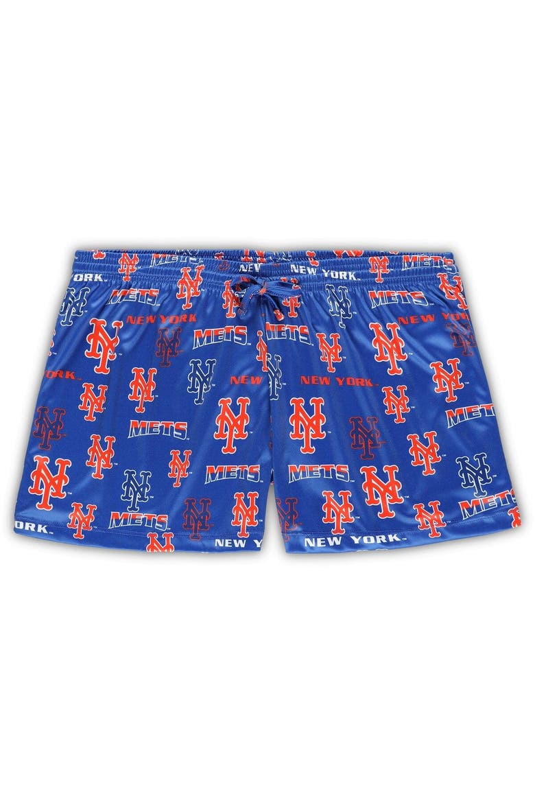 Women's Concepts Sport White/Royal New York Mets Plus Size Tank Top & Shorts Sleep Set, Alternate, color, White