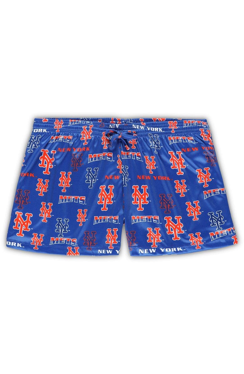 CONCEPTS SPORT Women's Concepts Sport White/Royal New York Mets Plus Size Tank Top & Shorts Sleep Set, Alternate, color, White