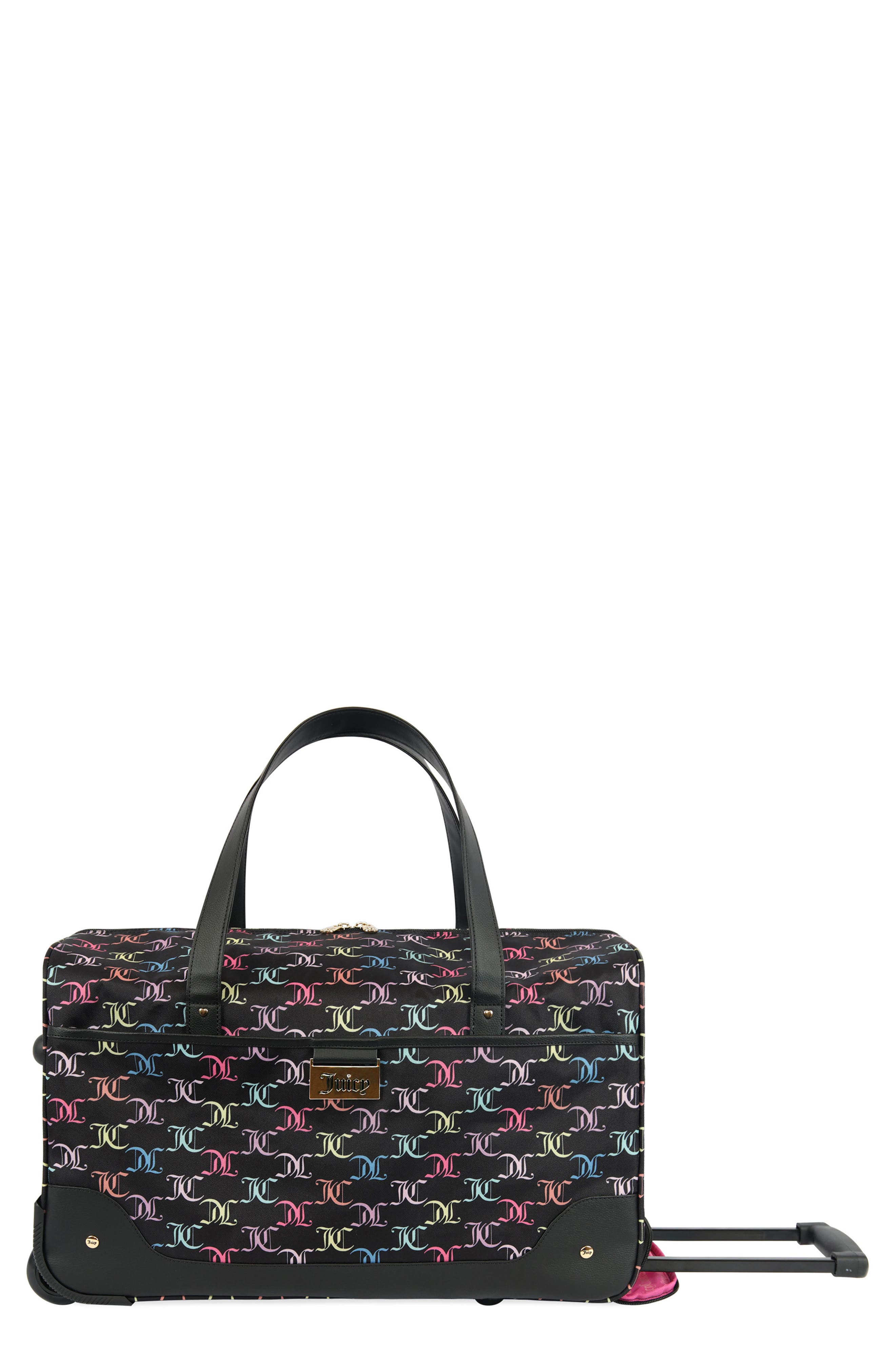 Sahara Rolling Duffle Bag, Main, color, BLACK MULTI JC TILE