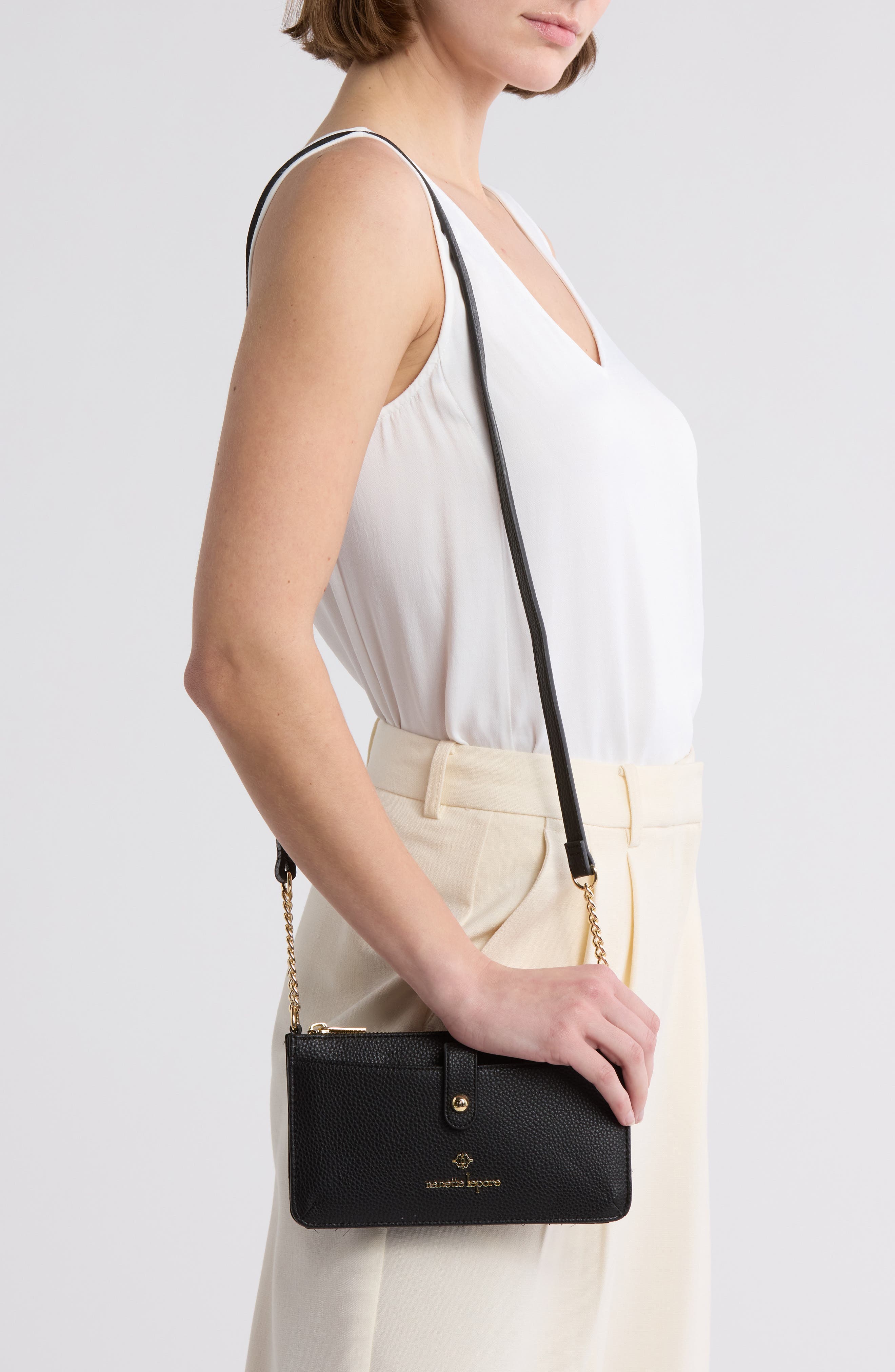 Nanette Lepore Wallet Zip Bag with Chain Strap, Alternate, color, 