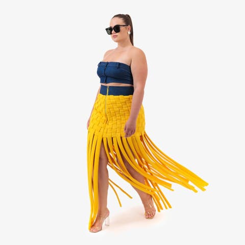 Medusa Fringe Maxi Skirt