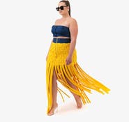 ÚCHÈ Medusa Fringe Maxi Skirt