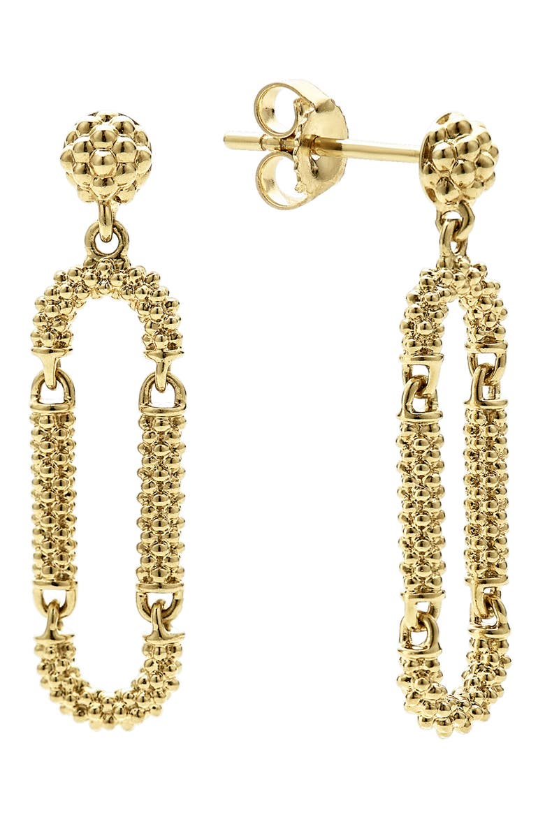 Caviar Drop Earrings, Alternate, color, GOLD