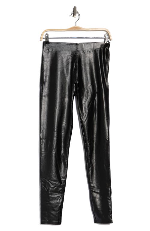 Hue Faux Leather High Waist Leggings In Black