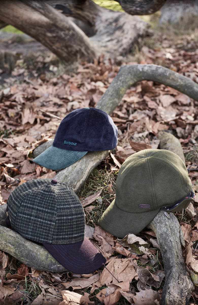 Barbour Clyde Plaid Adjustable Tweed Baseball Cap, Alternate, color, Brown/Olive Plaid