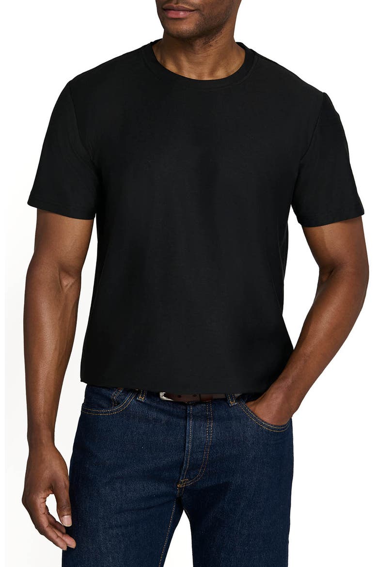Solid Mapleton Luxe Cross Dyed T-Shirt, Main, color, BLACK