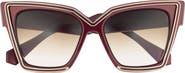 Valentino 50mm Polarized Cat Eye Sunglasses