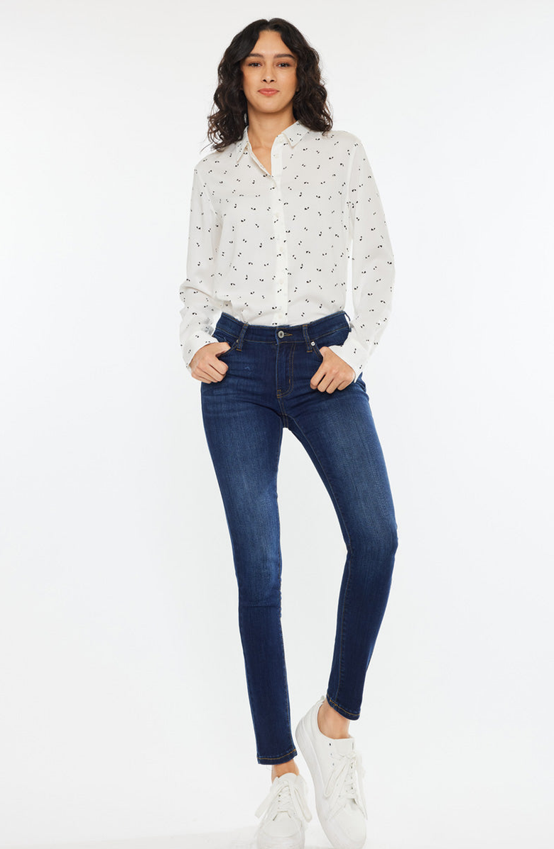 KanCan Madison Essentials Mid Rise Super Skinny, Alternate, color, Super Dark Wash