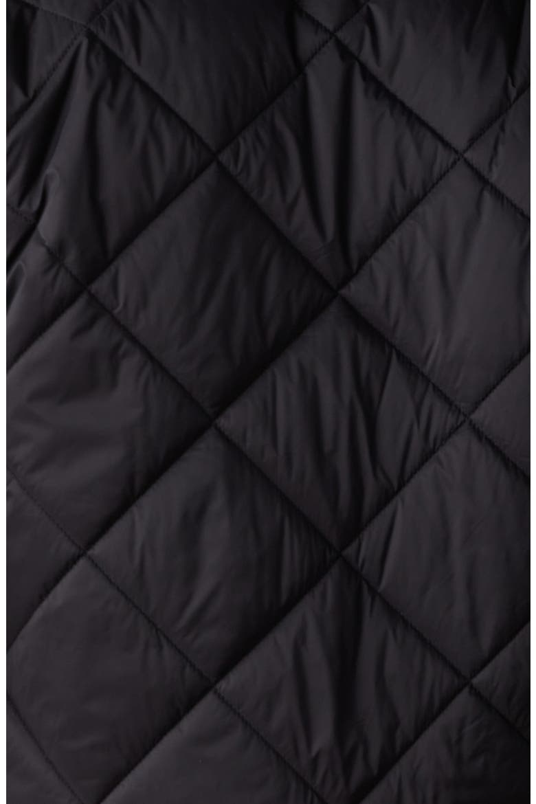 Quilted Jacket with High Pile Fleece Lining, Alternate, color, BLACK
