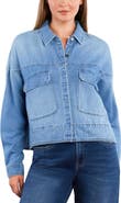 Wash Lab Denim Boxy Denim Button-Up Shirt