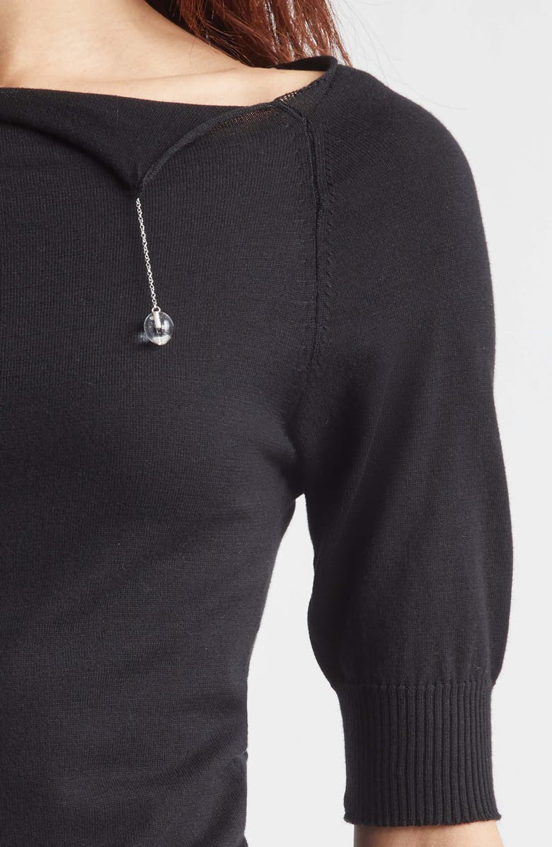 Paloma Wool Cain Crystal Tassel Cotton Sweater | Nordstrom