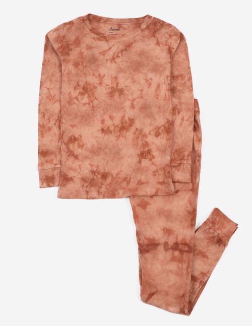 Leveret Kids Cotton Two-piece Pajamas, Stripes, Solids & Tie Dye In Orange