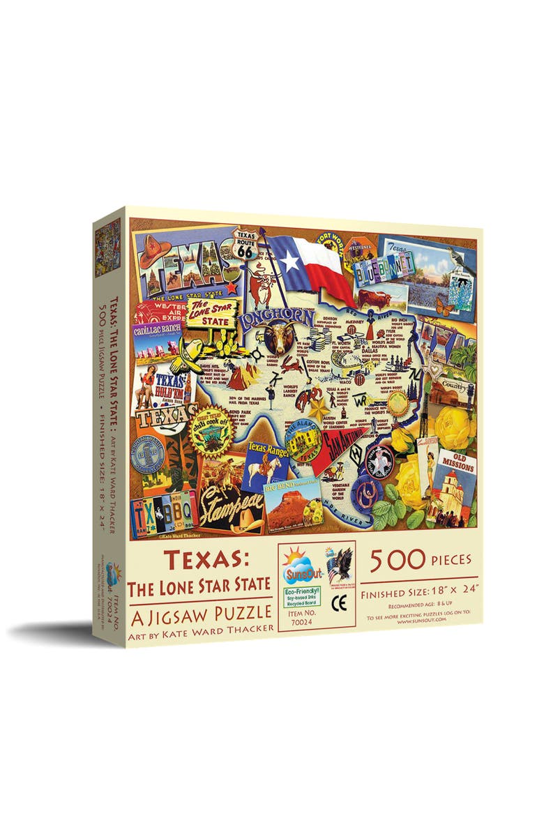 Sunsout Texas The Lone Star State 500 piece Jigsaw Puzzle for Adults, Main, color, Multicolor