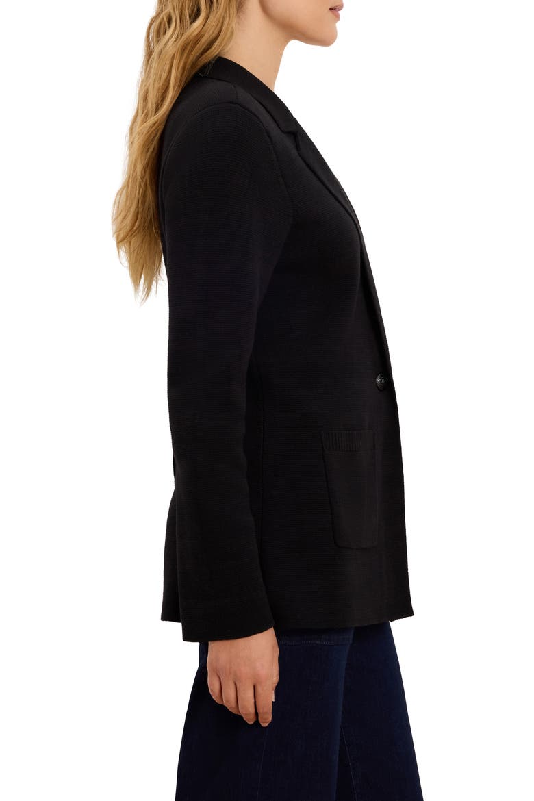 Elegant Knit Blazer, Alternate, color, BLACK ONYX