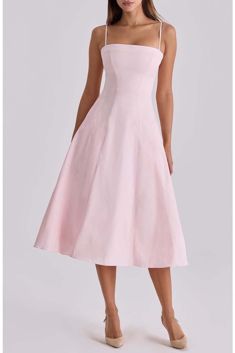 Dolly Seamed Midi Sundress, Alternate, color, PINK