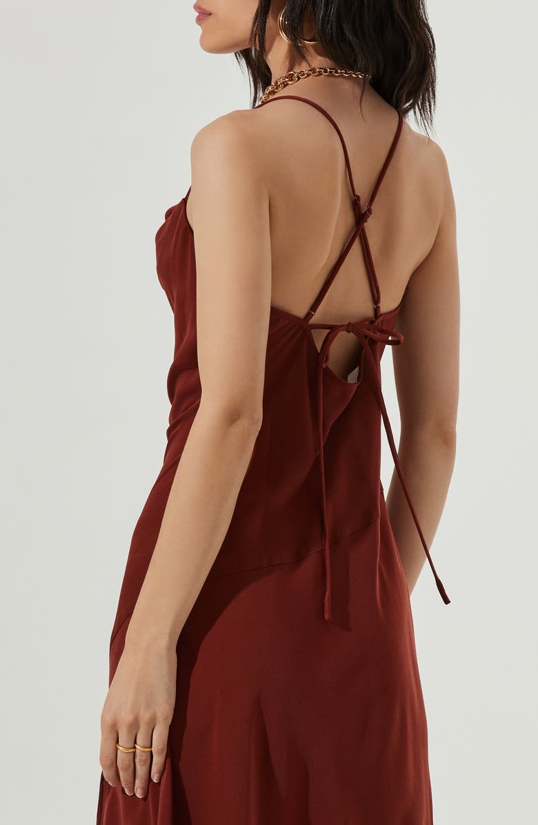 ASTR the Label Gaia Cowl Neck Satin Dress, Alternate, color,