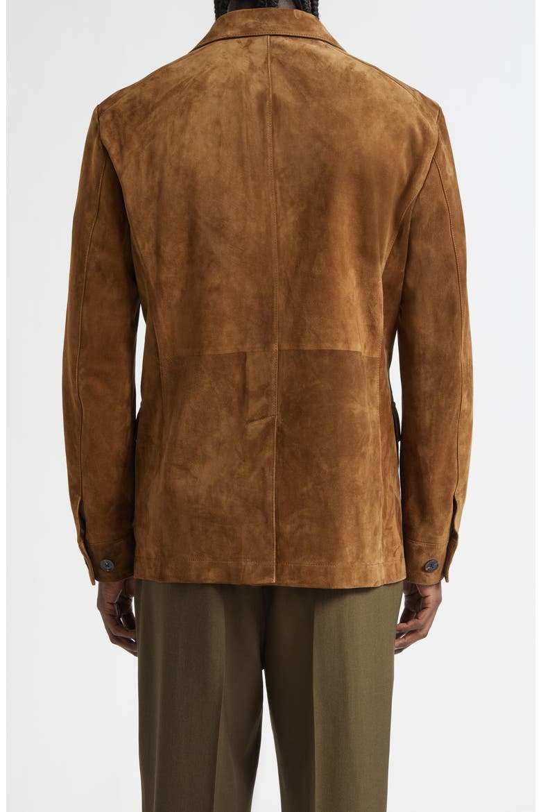 Suede Military Jacket, Alternate, color, TEAK