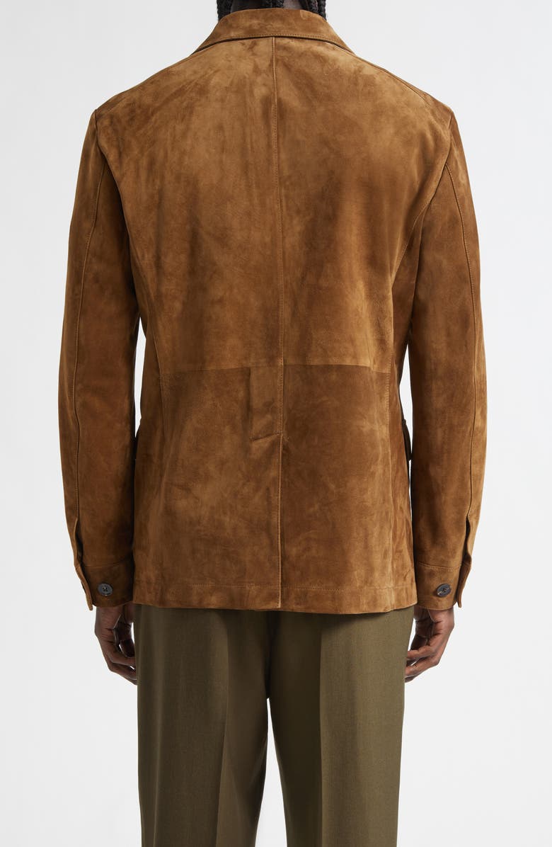 TOM FORD Suede Military Jacket, Alternate, color, Teak