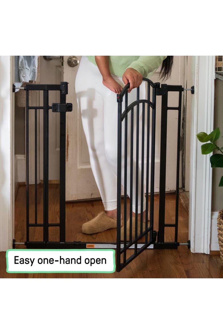 The Doorway 48W Series Pet and Baby Gate, Alternate, color, BLACK