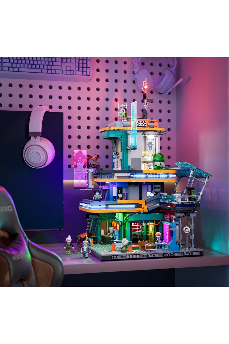 Future City Cyberpunk Mansion LED Building Set Model CP2524M, Alternate, color, Multicolor