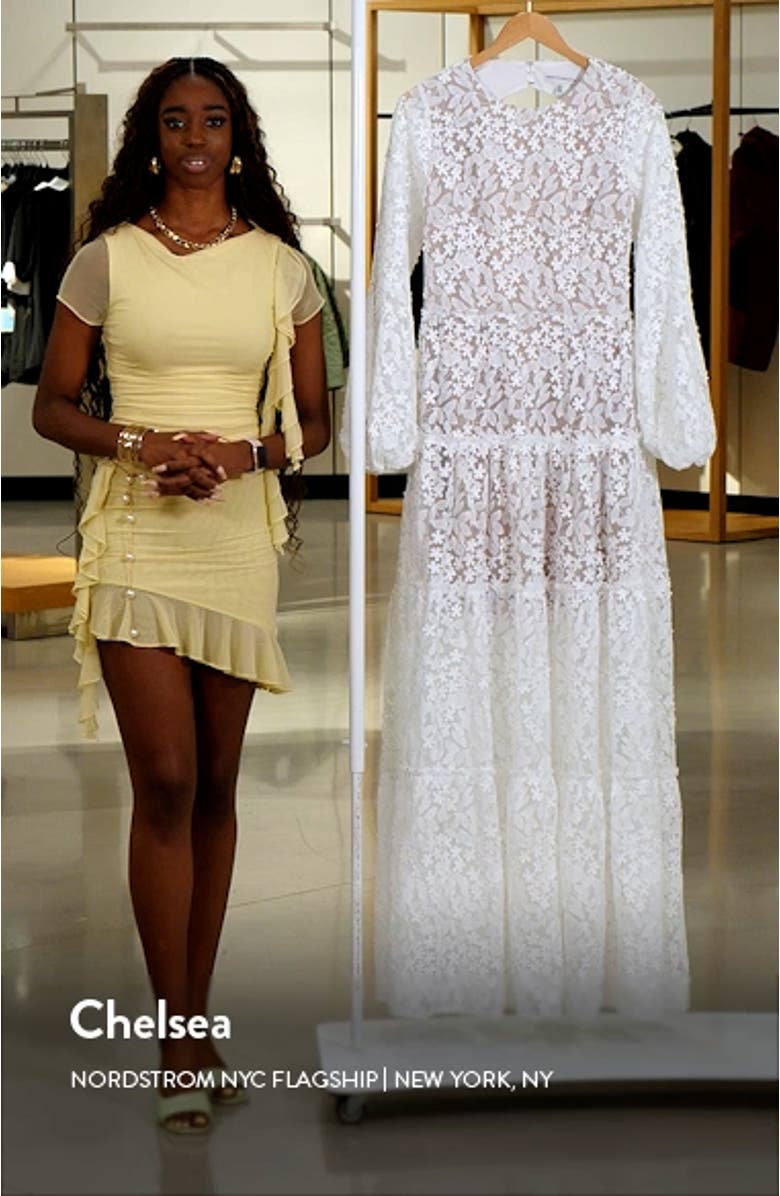 Lyra Semisheer Long Sleeve Gown, sales video thumbnail