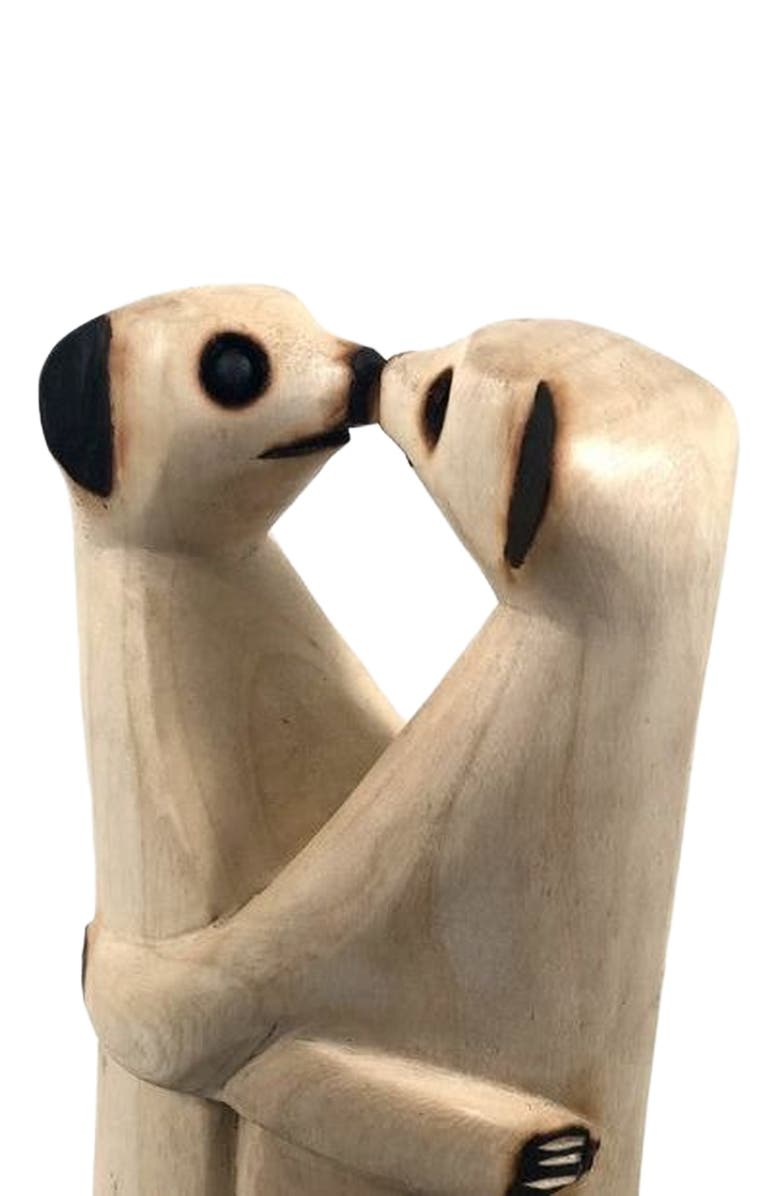 Mbare Hand Carved Standing Meerkat - Lovers Pair, Alternate, color, 